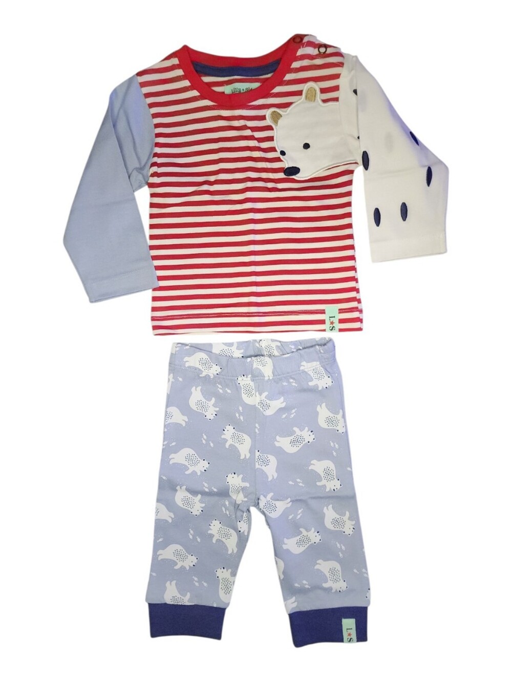 NWT Lilly + Sid Polar Bear Arm Set, Boys 3-6 Months